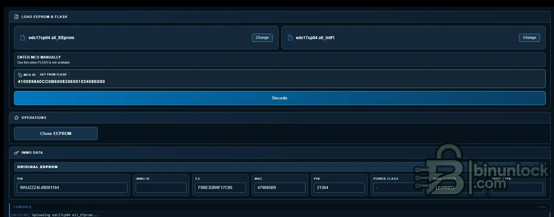 Временный БЕСПЛАТНЫЙ доступ VAG PCR / EDC17 / MEDV17 DECODER/CLONE — вложение 2