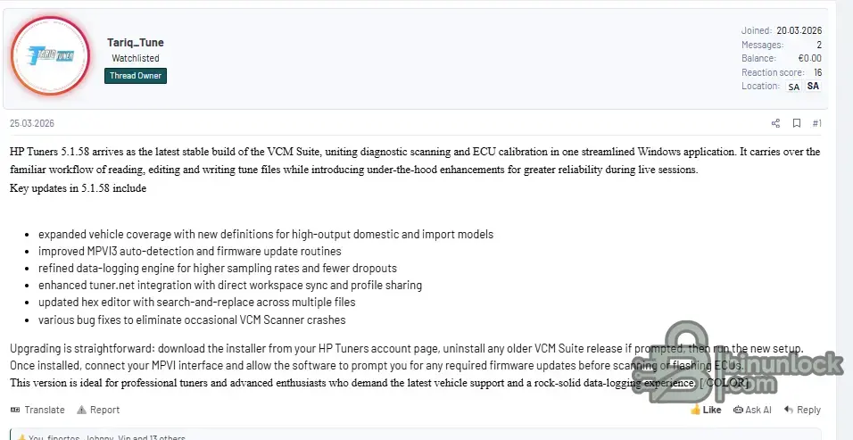 Выпуск HP Tuners 5.1.58 VCM Suite — вложение 1