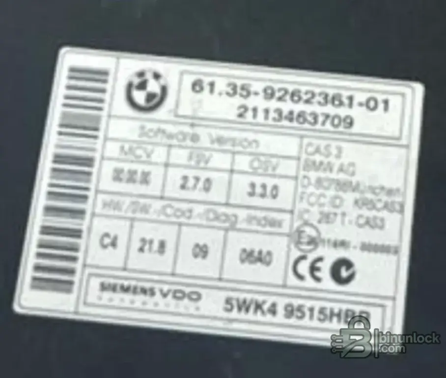 файл flash для BMW CAS3+ — вложение 1
