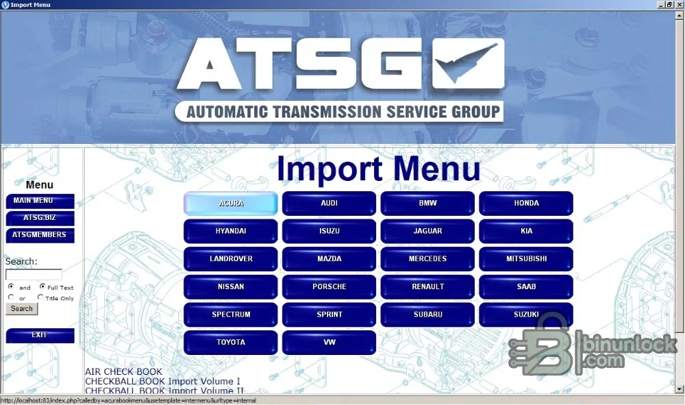 ATSG — база данных по обслуживанию автоматических трансмиссий — скриншот 1