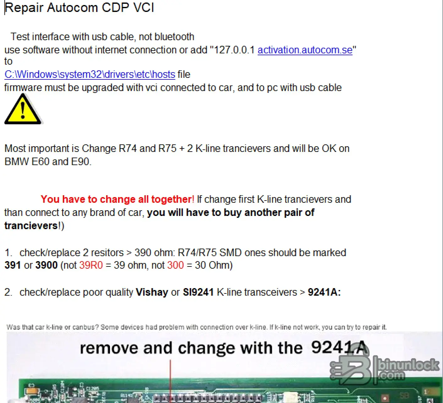 Руководство по ремонту Autocom CDP / CDP+ VCI — аппаратные исправления и тестирование — скриншот 1