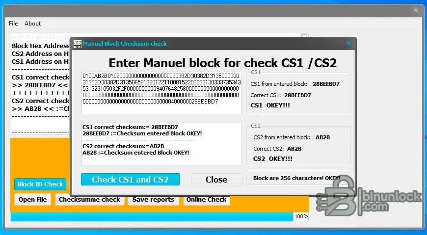 EEPROM CS1 & CS2 Checker — проверка CS1/CS2 для ECU Bosch 1.1 — скриншот 1