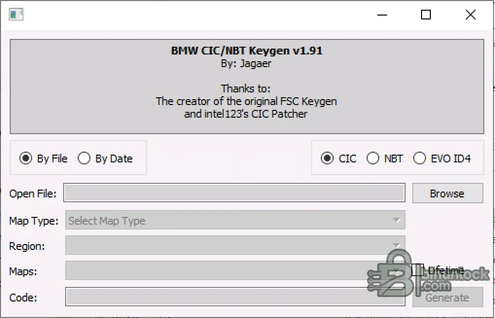 BMW FSC Code Generator Reader CIC interface screenshot
