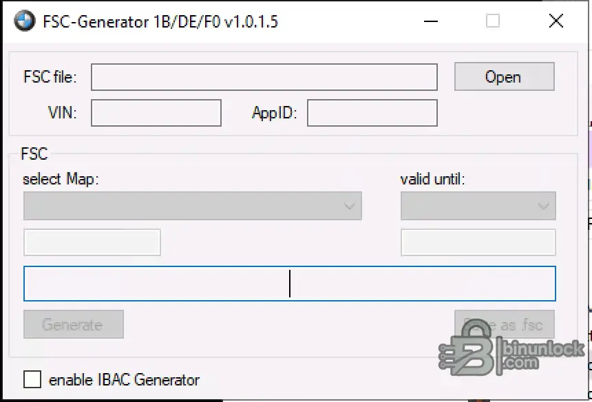 BMW FSC Code Generator & Reader (для активации карт CIC/NBT) 1.91 — скриншот 1