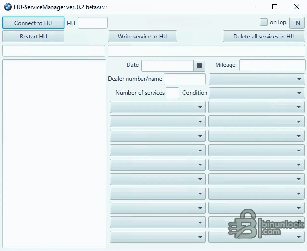 BMW HU-ServiceManager (iDrive Редактор истории обслуживания) 0.2 beta — скриншот 1