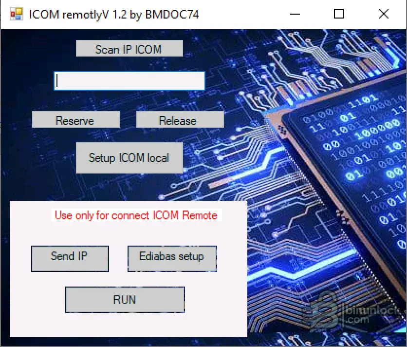 BMW ICOM Remote Manager — сканирование, резервирование и настройка EDIABAS 1.2 — скриншот 1