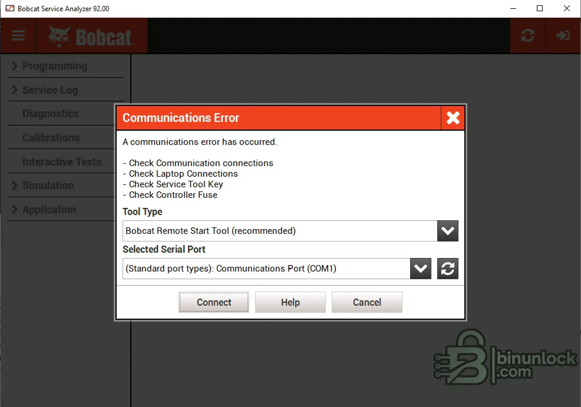 Bobcat Service Analyzer — диагностика и программирование оборудования 92 — скриншот 1