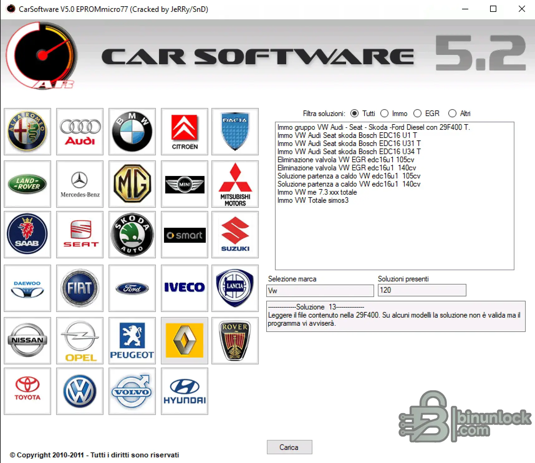 CarSoftware EPROMmicro77 — решения IMMO и EGR v5.2 — скриншот 1