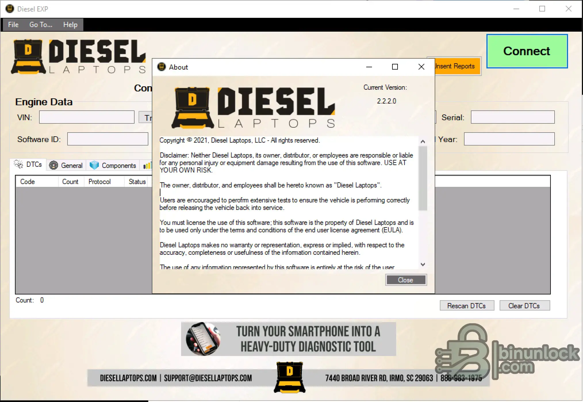 Diesel Explorer — БЕСПЛАТНОЕ чтение и очистка кодов (RP1210) 2.2.2.0 — скриншот 1