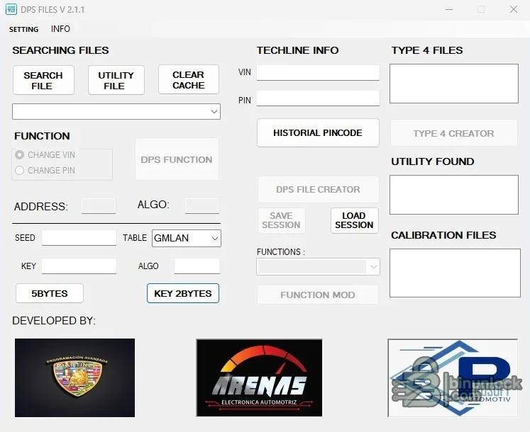 DPS Files — утилита данных VIN и PIN для GM SPS 2.1.1 — скриншот 1