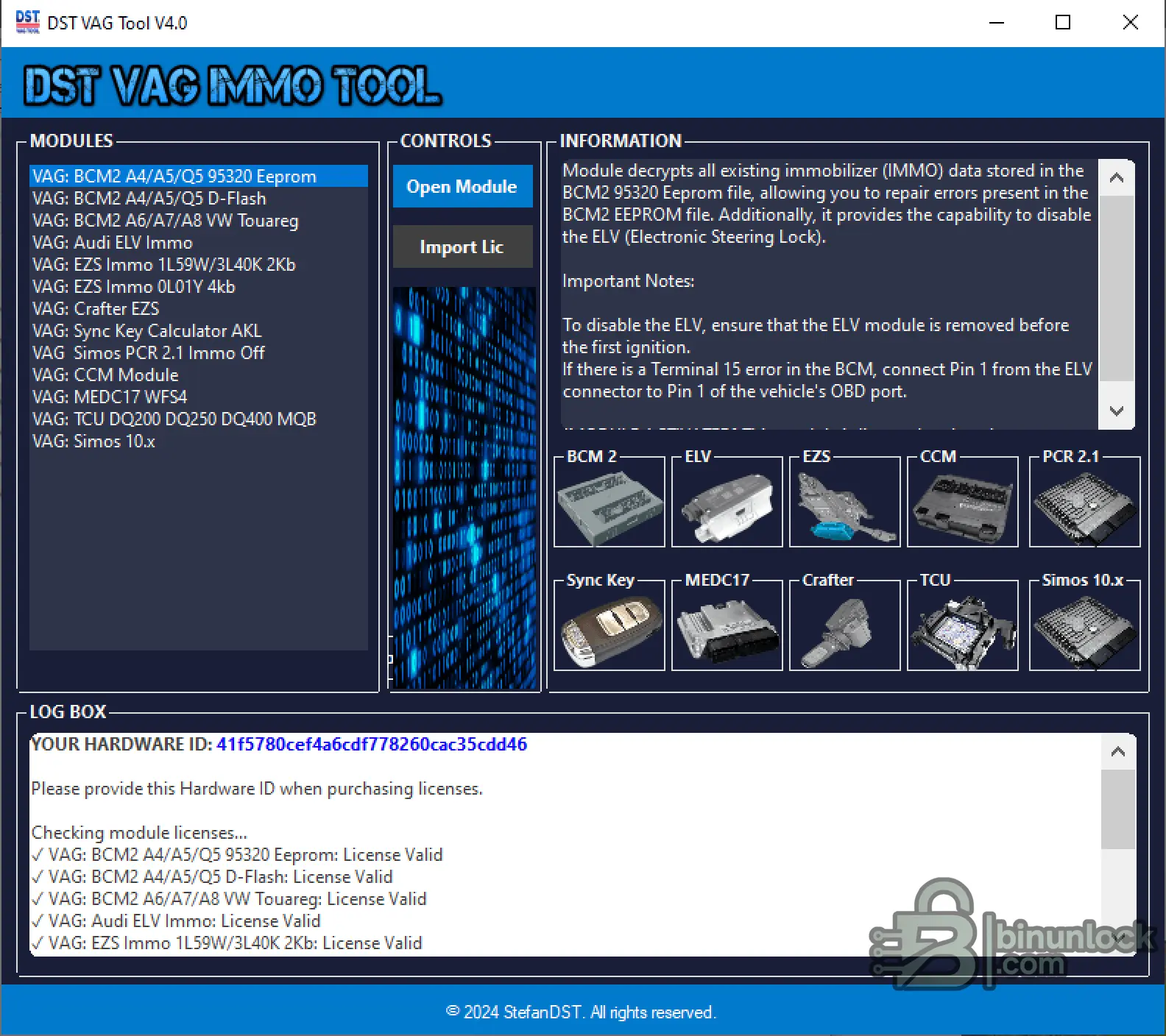 DST VAG IMMO — BCM2, ELV, EZS, MEDC17, пакет Simos и TCU 4.0 — скриншот 1