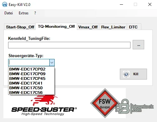 Easy Kill EDC17 — редактор функций ECU 2.0.0 — скриншот 1
