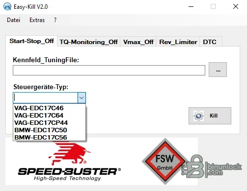 Easy Kill EDC17 — редактор функций ECU 2.0.0 — скриншот 3