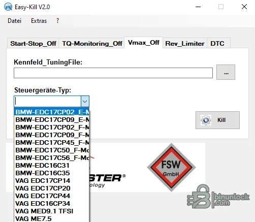 Easy Kill EDC17 — редактор функций ECU 2.0.0 — скриншот 4