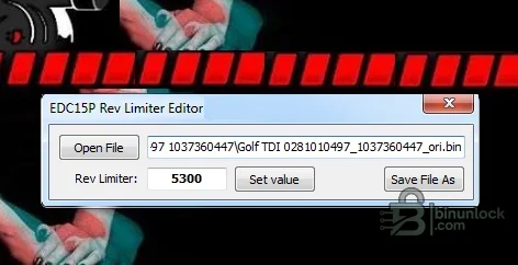 EDC15P Rev Limiter Editor — утилита для настройки Popcorn Limiter VAG 1.0.0.0 — скриншот 1