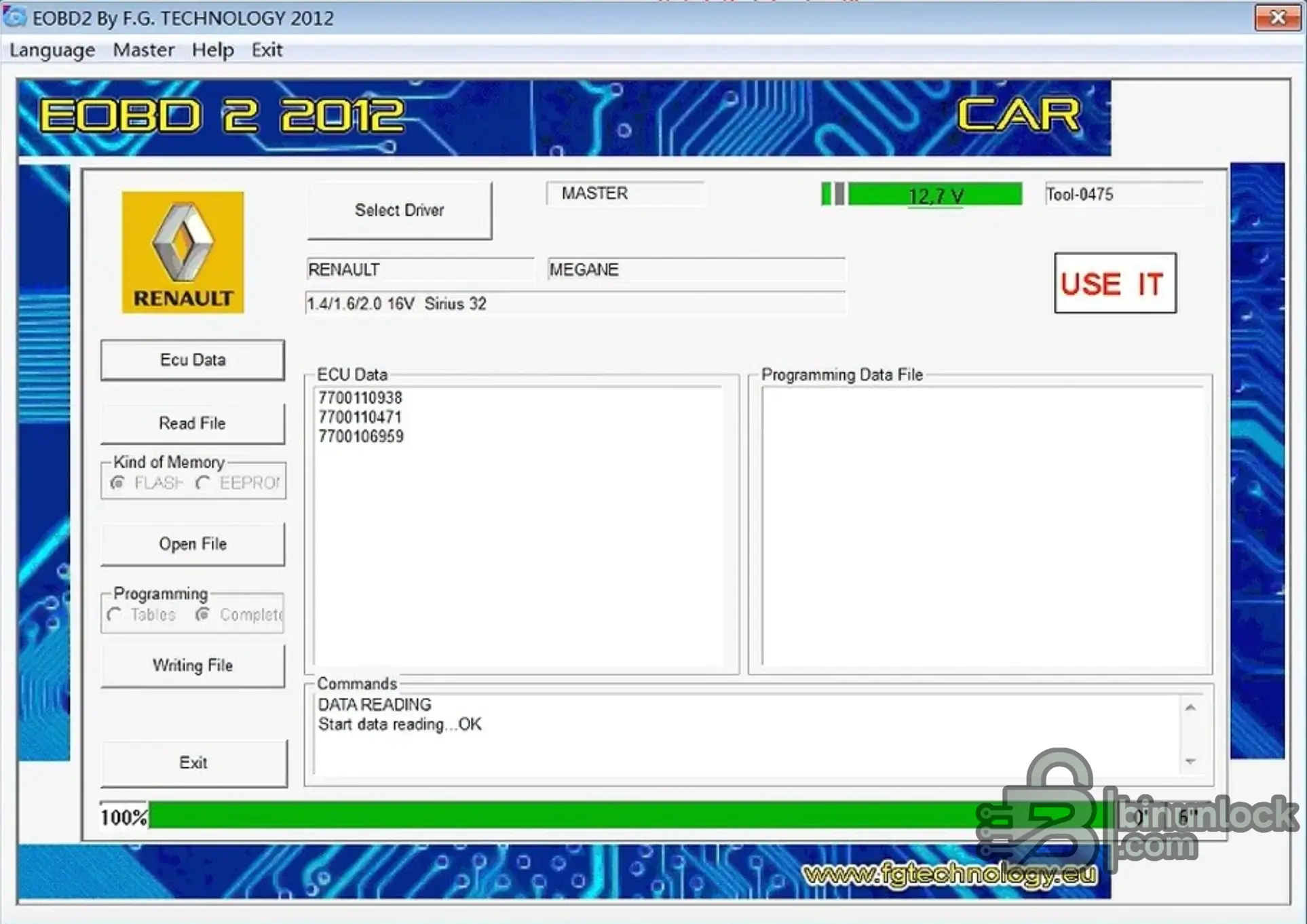 FGTECH Galletto (0475 pre-patched) + набор для ремонта v53/v54 HEX & EPT 0475 — скриншот 1