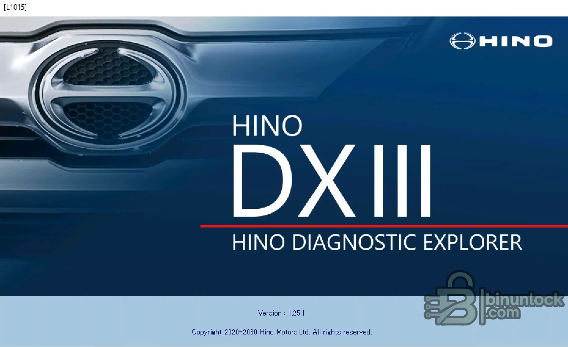 HINO DX3 dealer-level Diagnostics 1.25.1 diagnostic screen