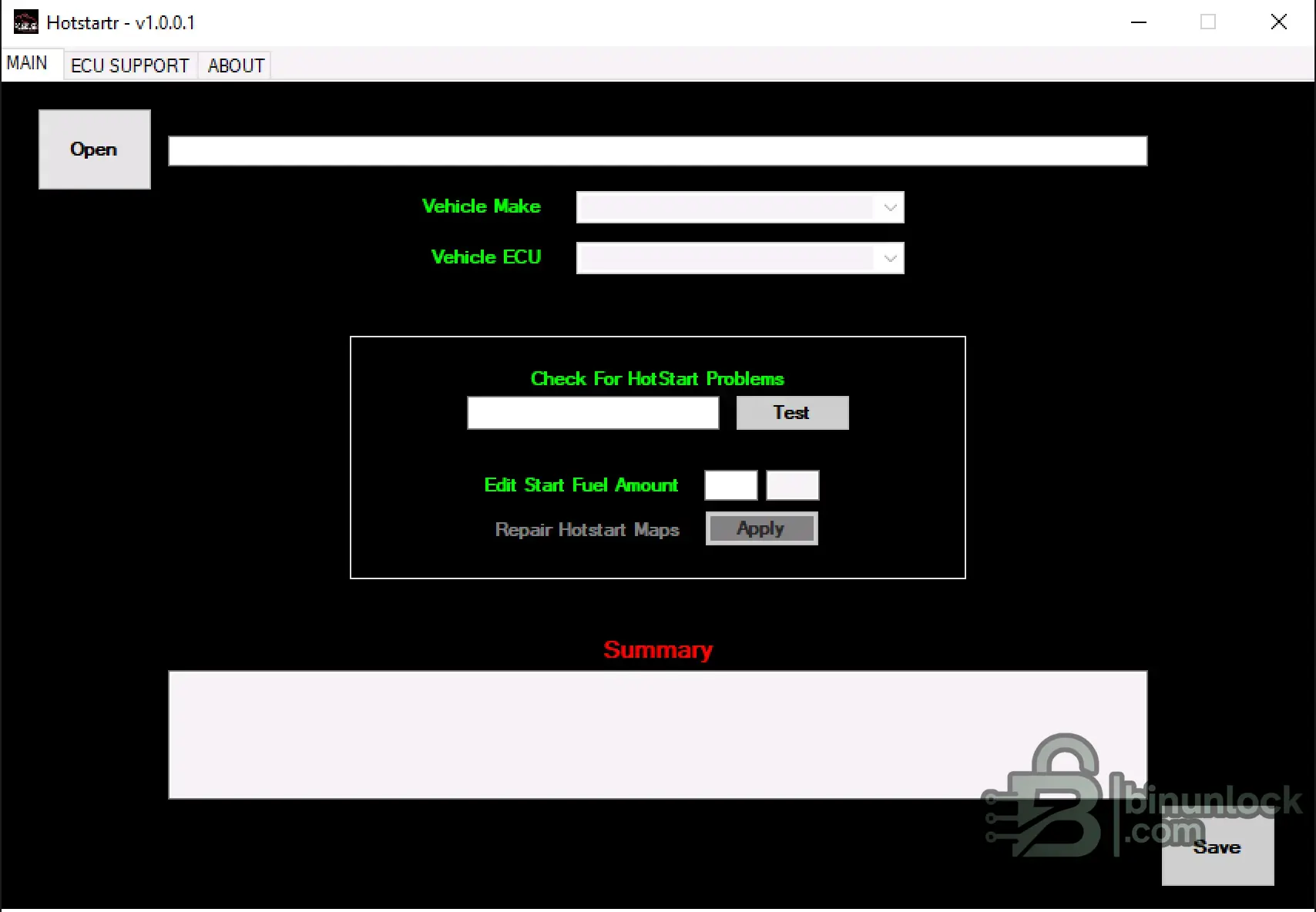 HotStartR ECU Hot Тест карты горячего запуска и редактор топлива пуска 1.0.0.1 — скриншот 1