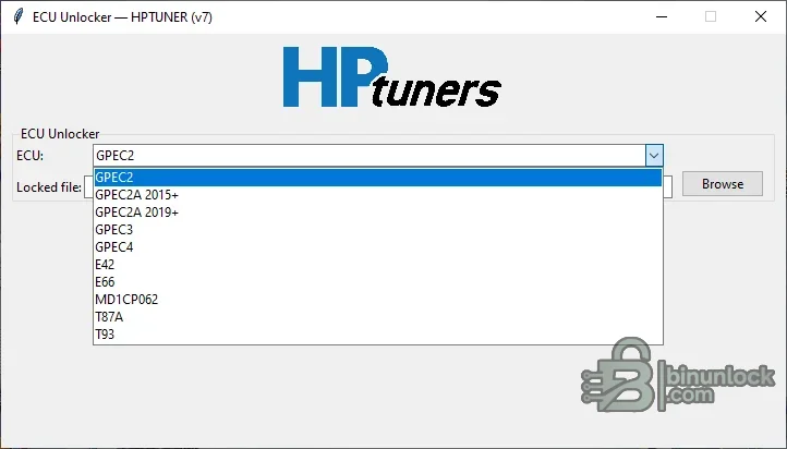 HP Tuners ECU Unlocker — утилита для файлов GPEC, TCM и Bosch v7 — скриншот 1