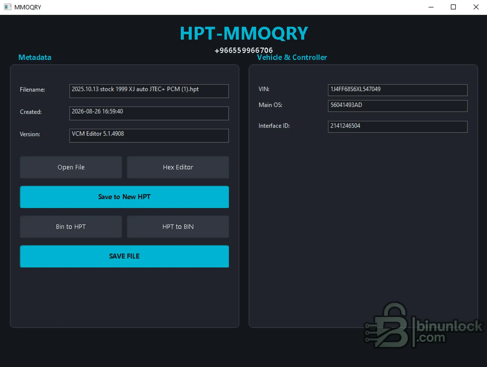 HPT-MMOQRY — конвертер HPT/BIN, Hex-редактор и инструмент анализа файлов HPT 1.0.0 — скриншот 1