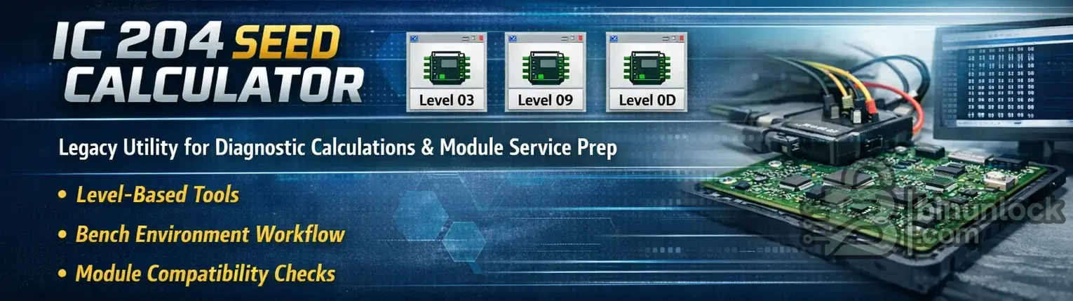 Калькулятор IC 204 Seed для диагностики по уровням 2026-03-20 — скриншот 1