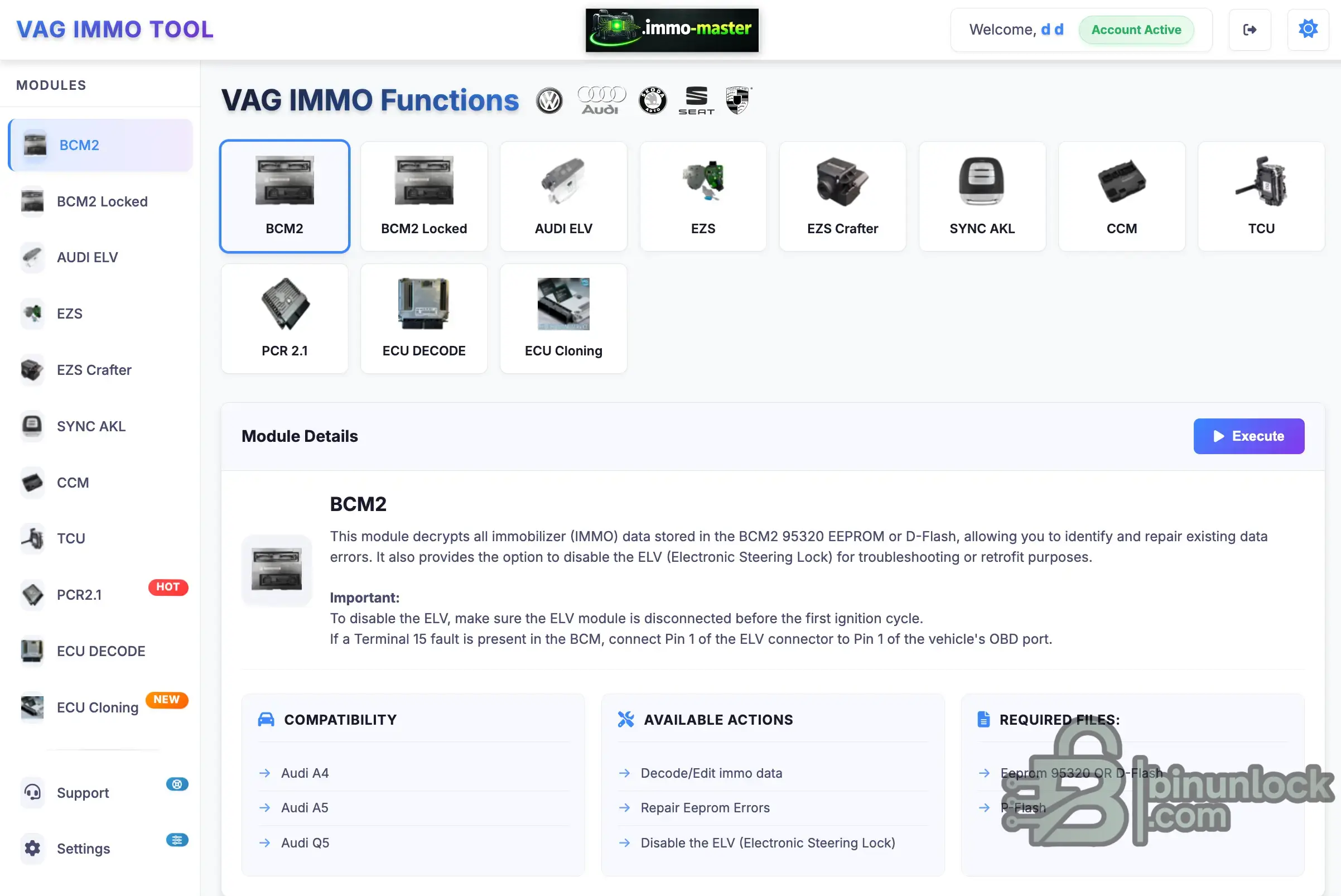 VAG IMMO Tool — BCM2/ELV/EZS/TCU, PCR2.1 и ECU Decode • EEPROM 95320 — вложение 1