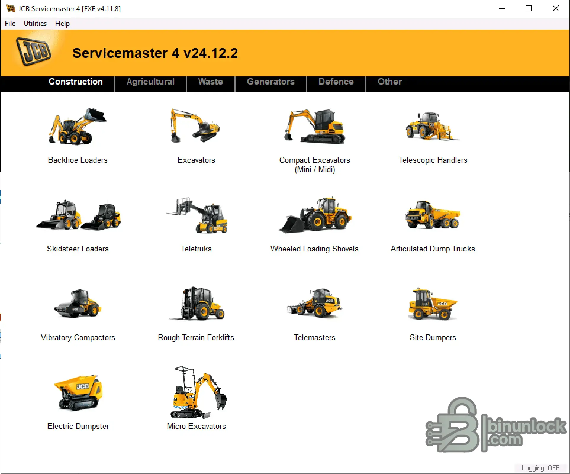 JCB Servicemaster 4 — полное дилерское диагностическое ПО 24.12.2 — скриншот 1
