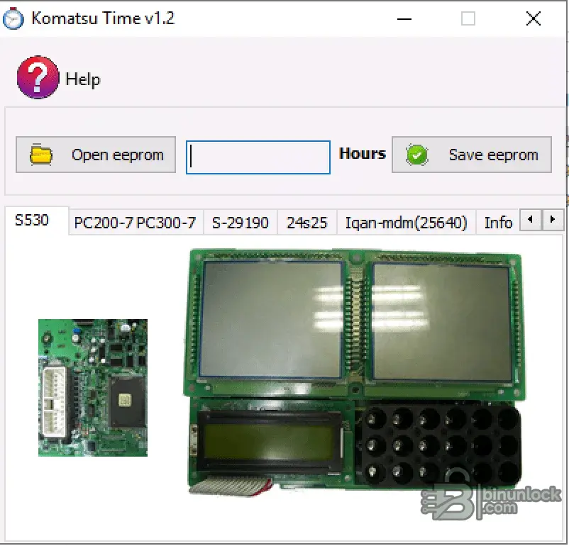 Komatsu Time — инструмент для счётчика моточасов приборной панели v1.2 — скриншот 1