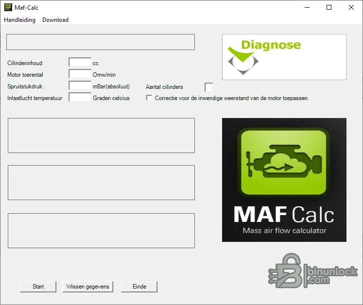 MAF-Calc — диагностический калькулятор датчика массового расхода воздуха 1.0.4521.15085 — скриншот 1
