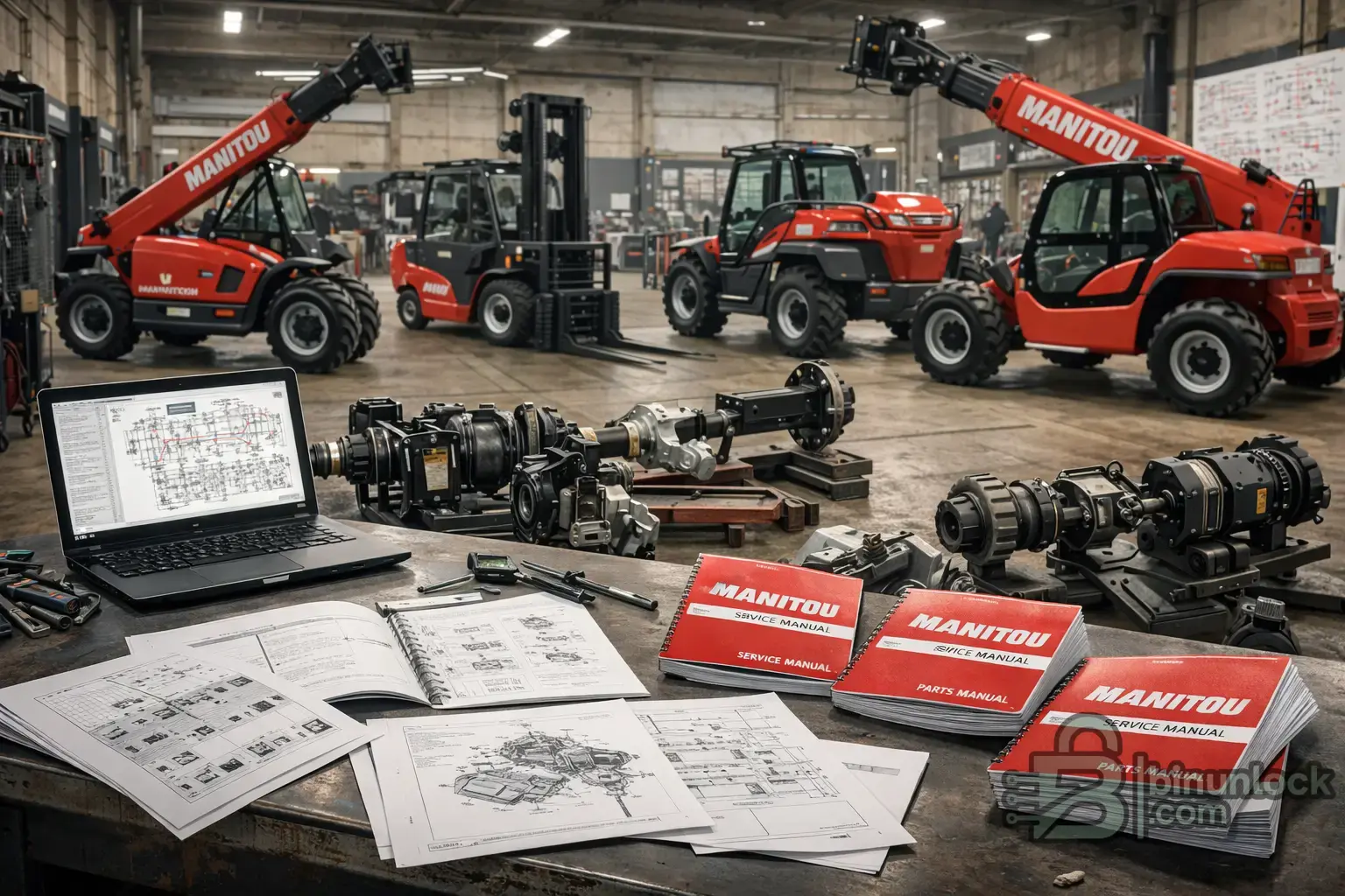Библиотека PDF-мануалов Manitou по сервисному обслуживанию телескопических погрузчиков и вилочных погрузчиков — скриншот 1