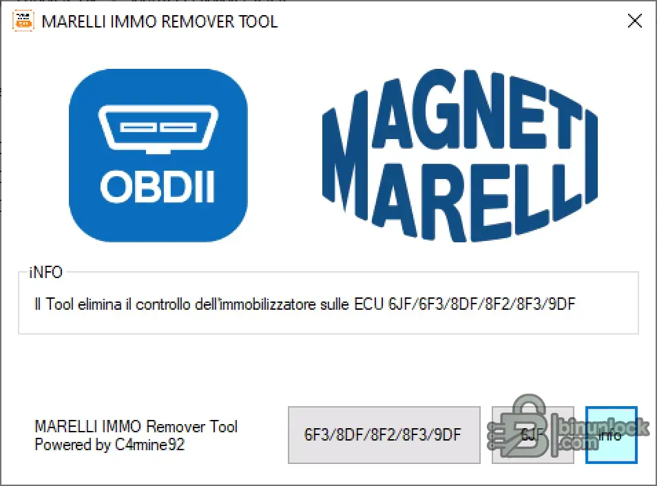 Сервисный инструмент Magneti Marelli IMMO для поддерживаемых ECU 2020.09 — скриншот 1