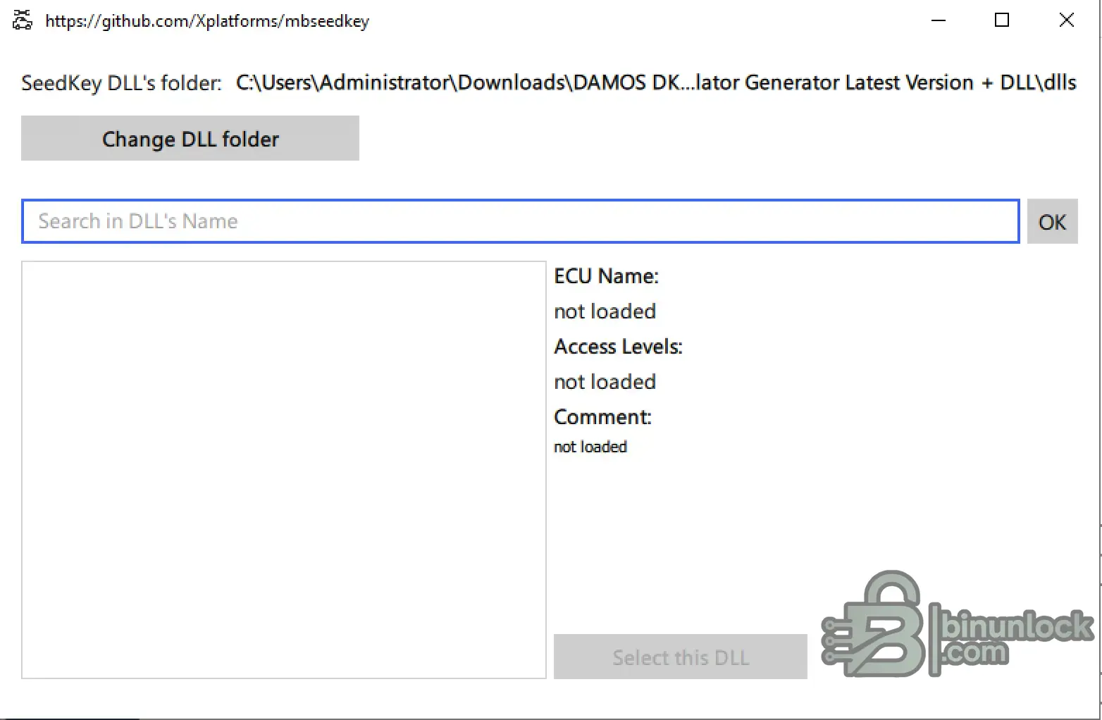 MBSeedKey — утилита для доступа безопасности ECU Mercedes-Benz 1.0.003 — скриншот 1