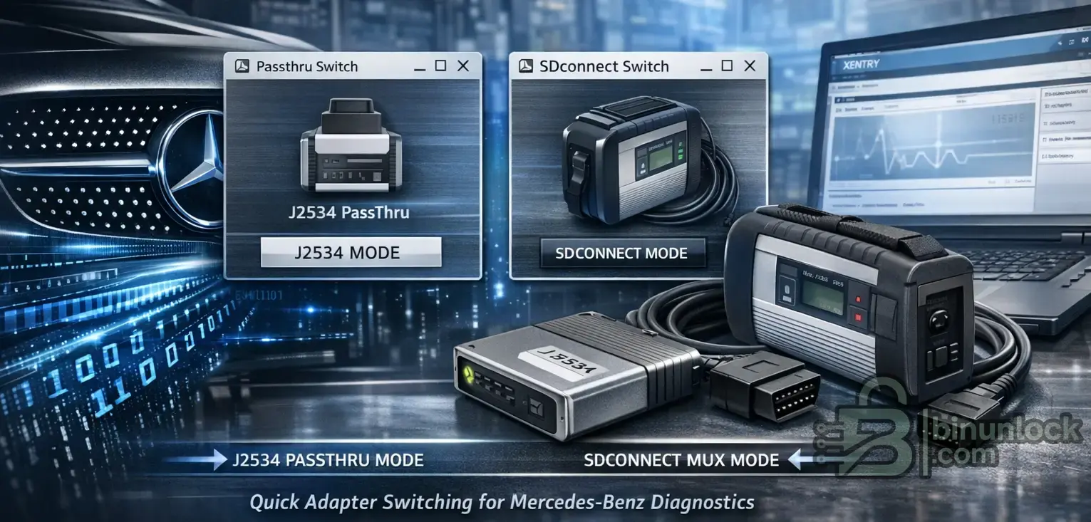 Passthru SDconnect — инструмент переключения режима подключения Xentry 2025.11 — скриншот 1