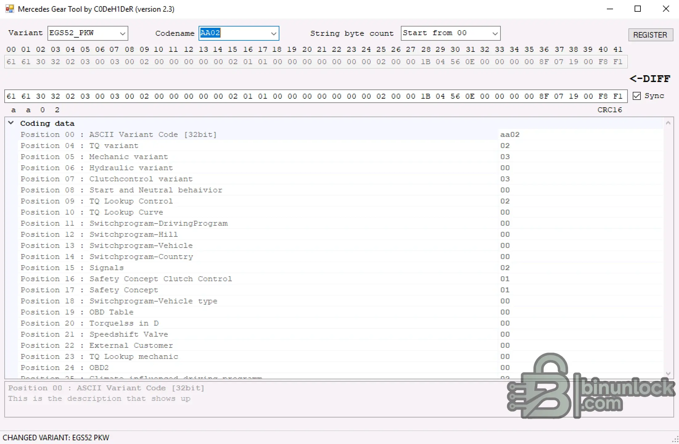 Mercedes Gear Tool (кодирование TCU EGS52) и комплект VGSNAG2 Manager 2.3 — скриншот 1