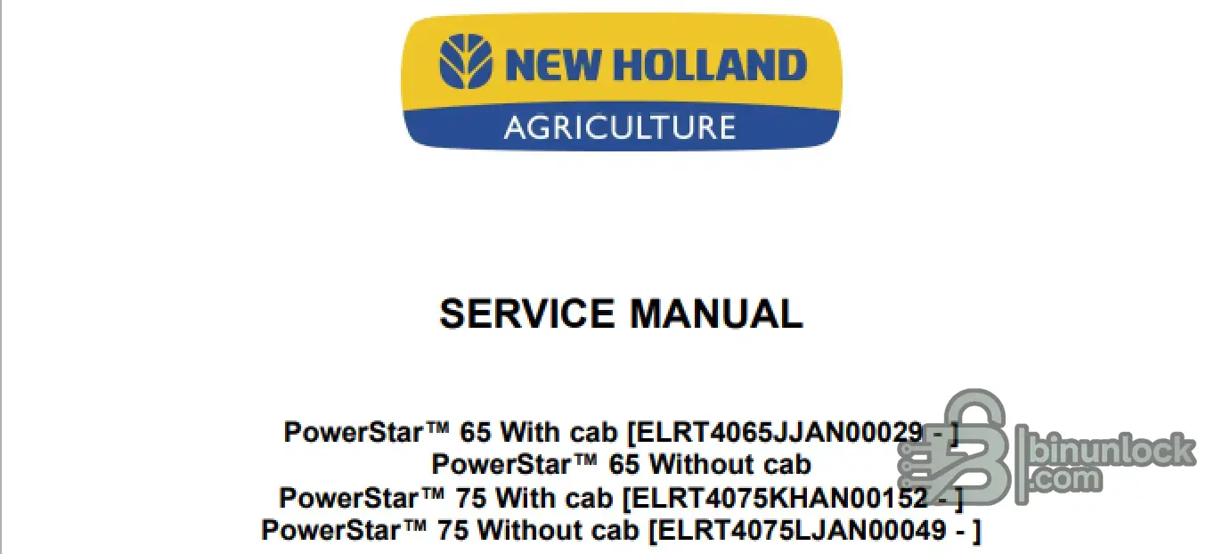 Пакет сервисных мануалов New Holland для L234, C234/C238 и PowerStar — скриншот 1