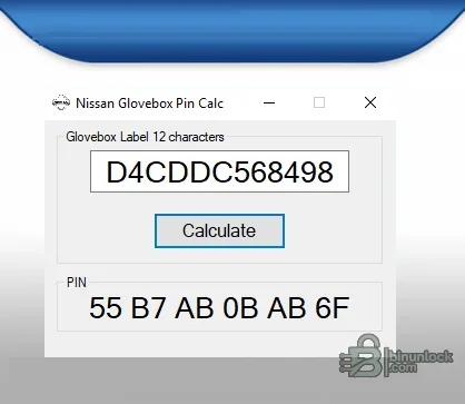 Nissan — расчёт PIN по наклейке иммобилайзера в бардачке 1.0.0.0 — скриншот 1
