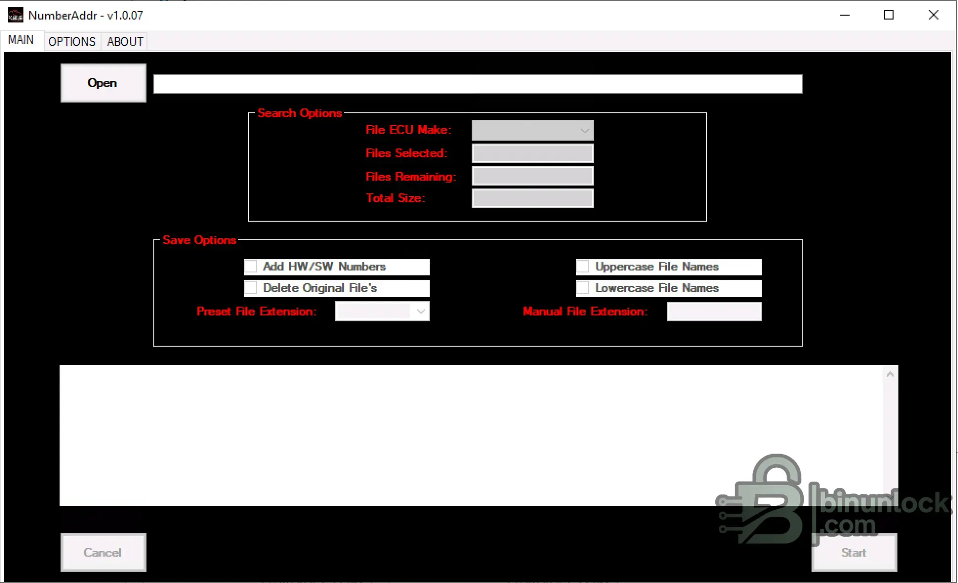 NumberAddr — утилита для именования файлов ECU и определения HW/SW 1.0.07 — скриншот 1