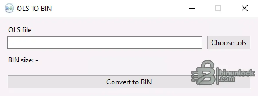 Конвертер OLS в BIN — преобразование файлов OLS в формат BIN 2.0 — скриншот 1