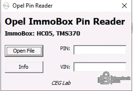 Считыватель PIN-кода Opel ImmoBox (HC05, TMS370) 2025-08-29 — скриншот 1