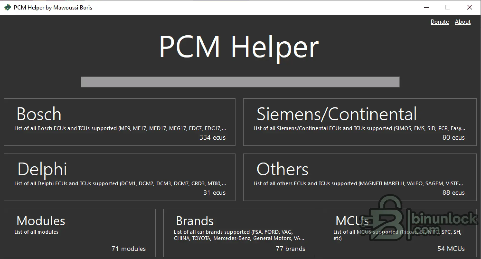 PCM Helper — поддерживаемые ECU и руководство по модулю PCMFlash 1.2 — скриншот 1