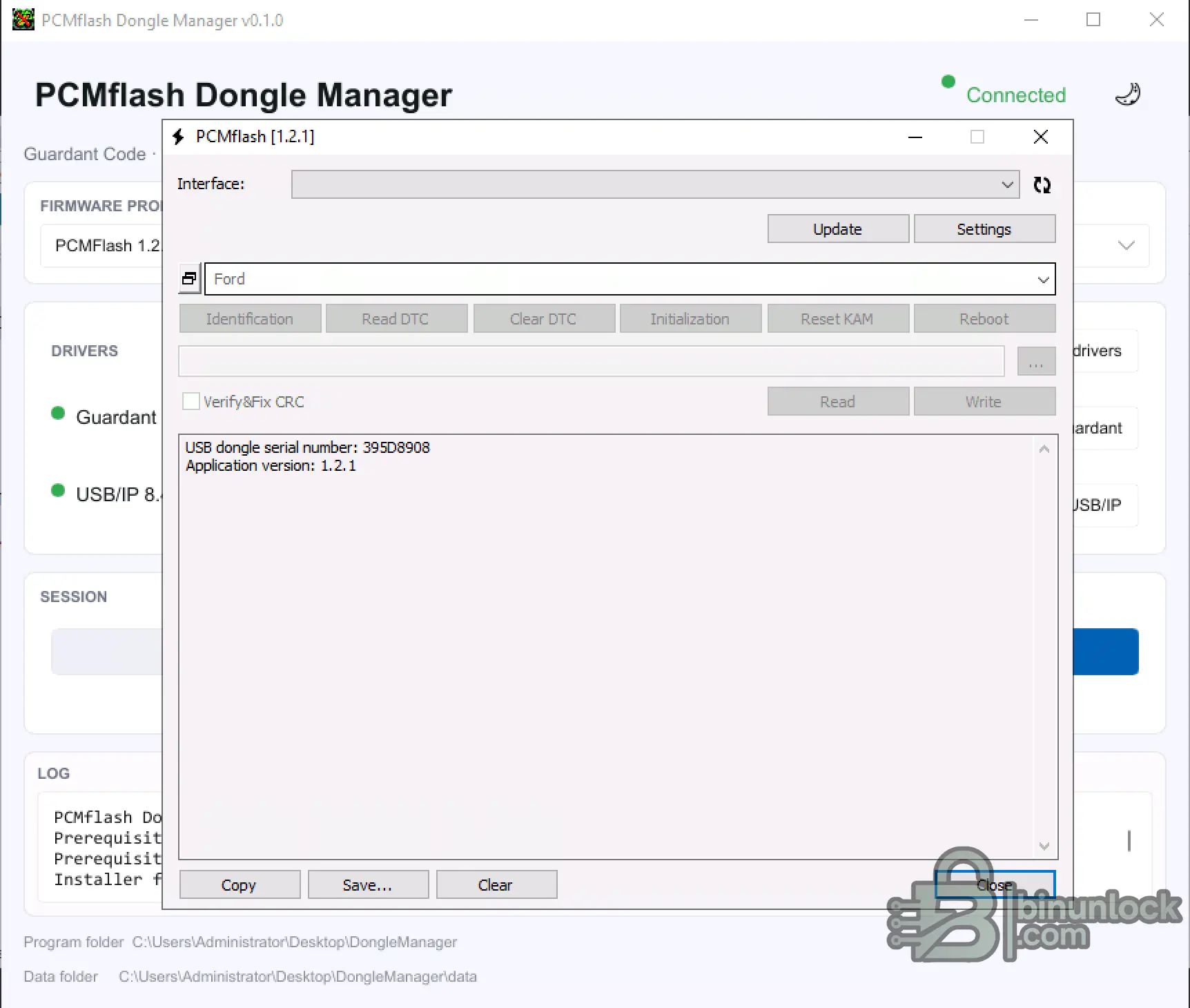 PCMFlash Dongle Manager — профили 67-in-1, 14-in-1 и 11-in-1 0.1.0 — скриншот 5
