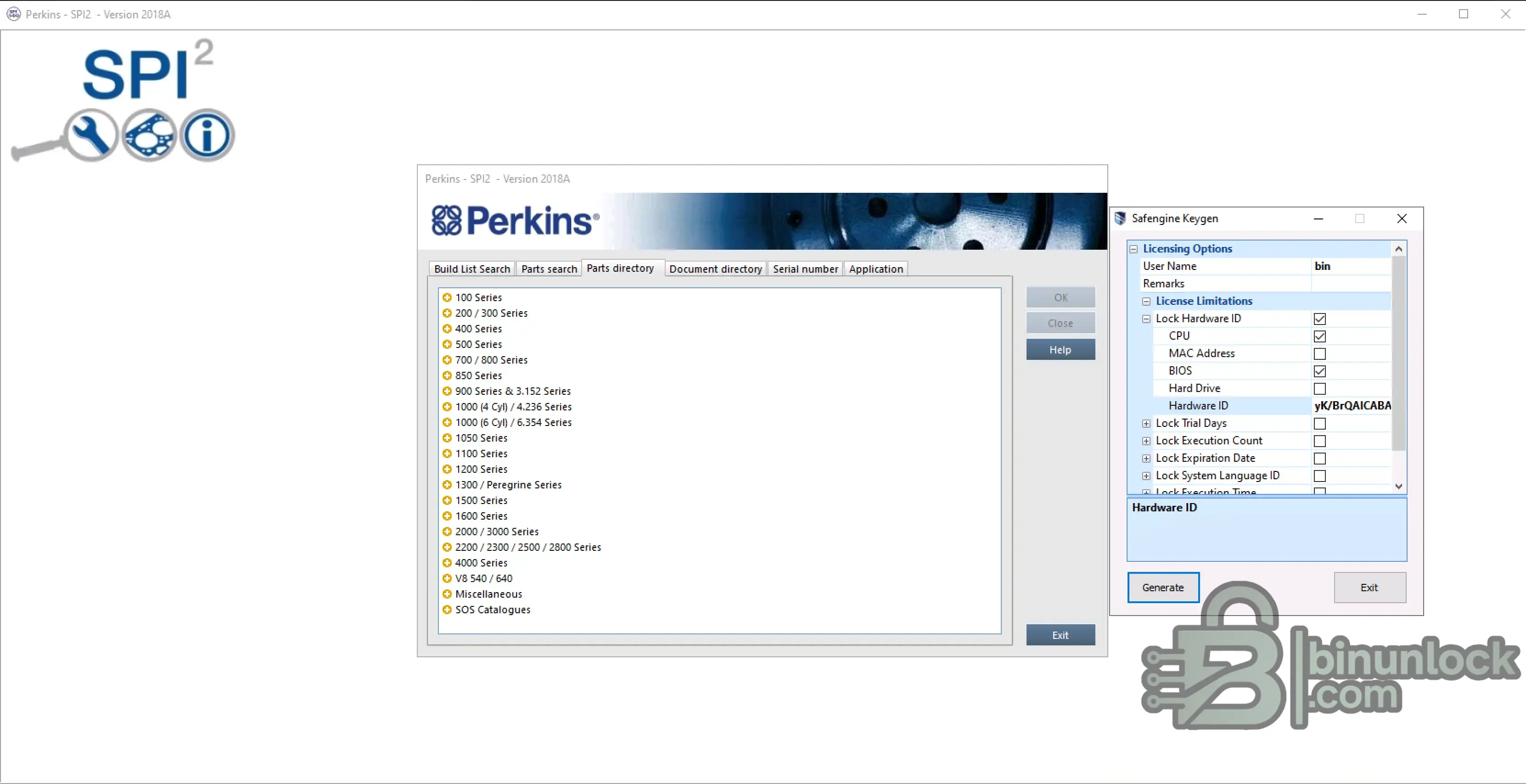 Каталог деталей двигателя Perkins SPI2 и сервисные мануалы 2018A — скриншот 1