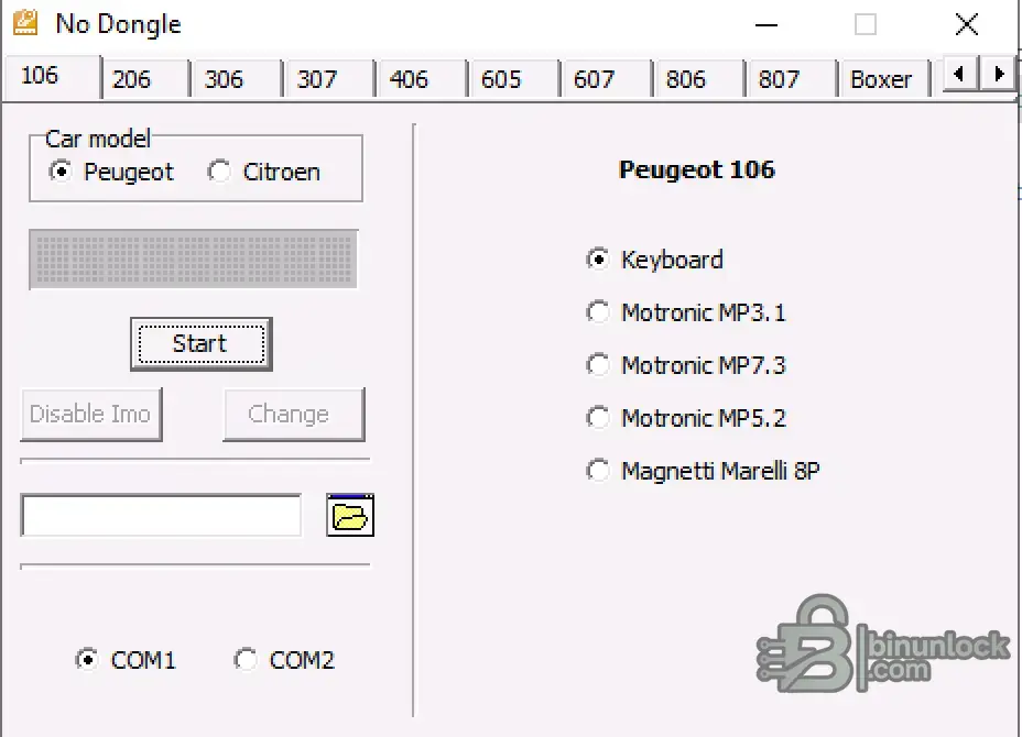 Тул для кода иммобилайзера Peugeot Citroen Keypad 1.0 — скриншот 1