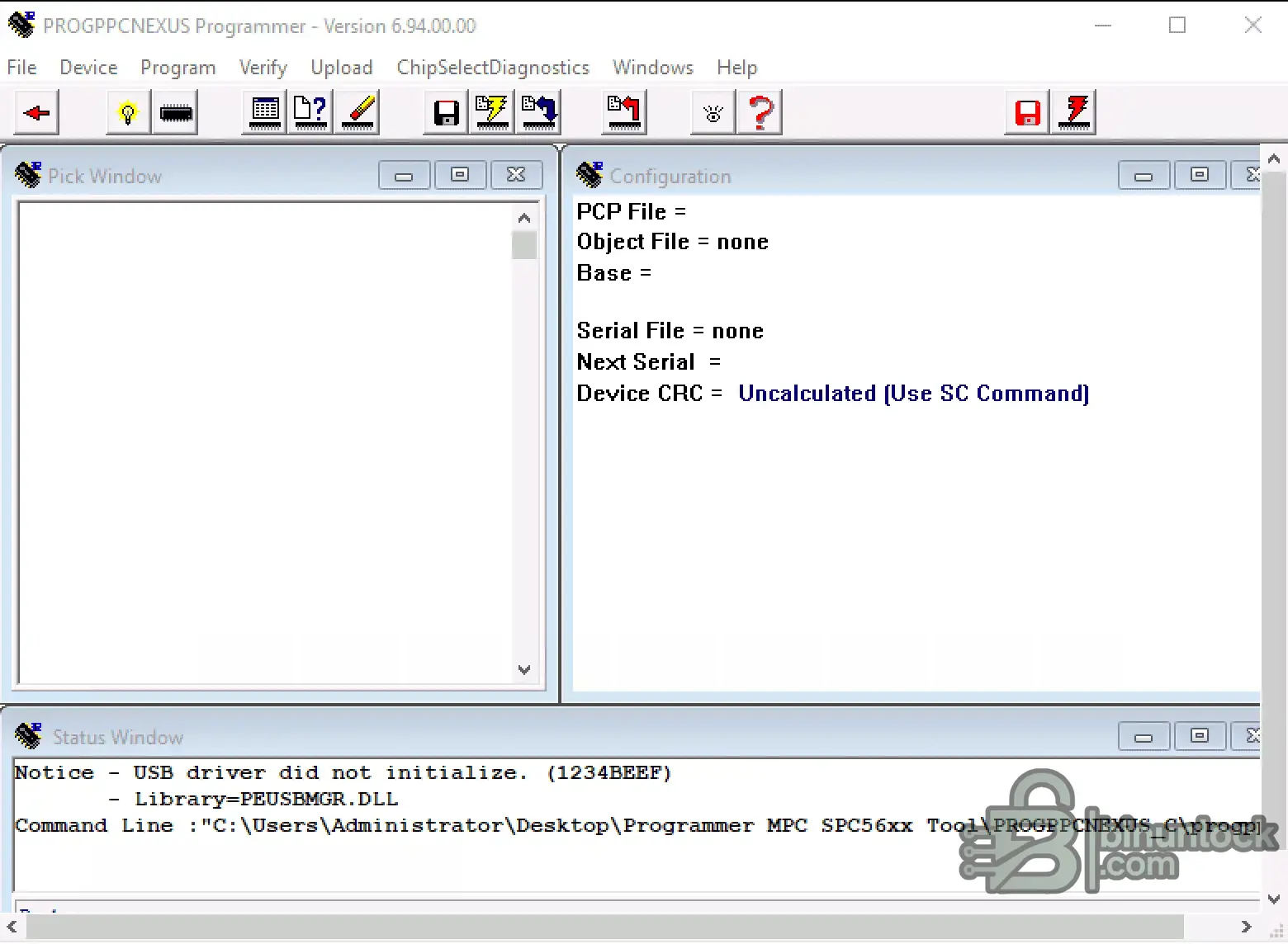 PEmicro PROGPPCNEXUS Programmer — инструмент для прошивки и производства для NXP MPC5xxx / ST SPC5 6.94 — скриншот 1