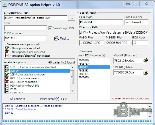 SA-option — помощник для поиска ZUSB в WinKFP v1.0 — скриншот 1