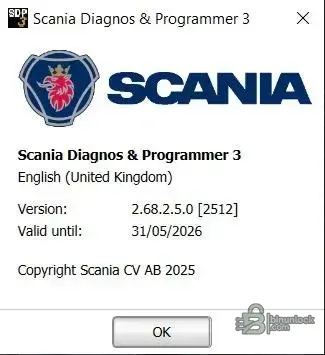 Scania SDP3 2.68.2.5 interface screenshot