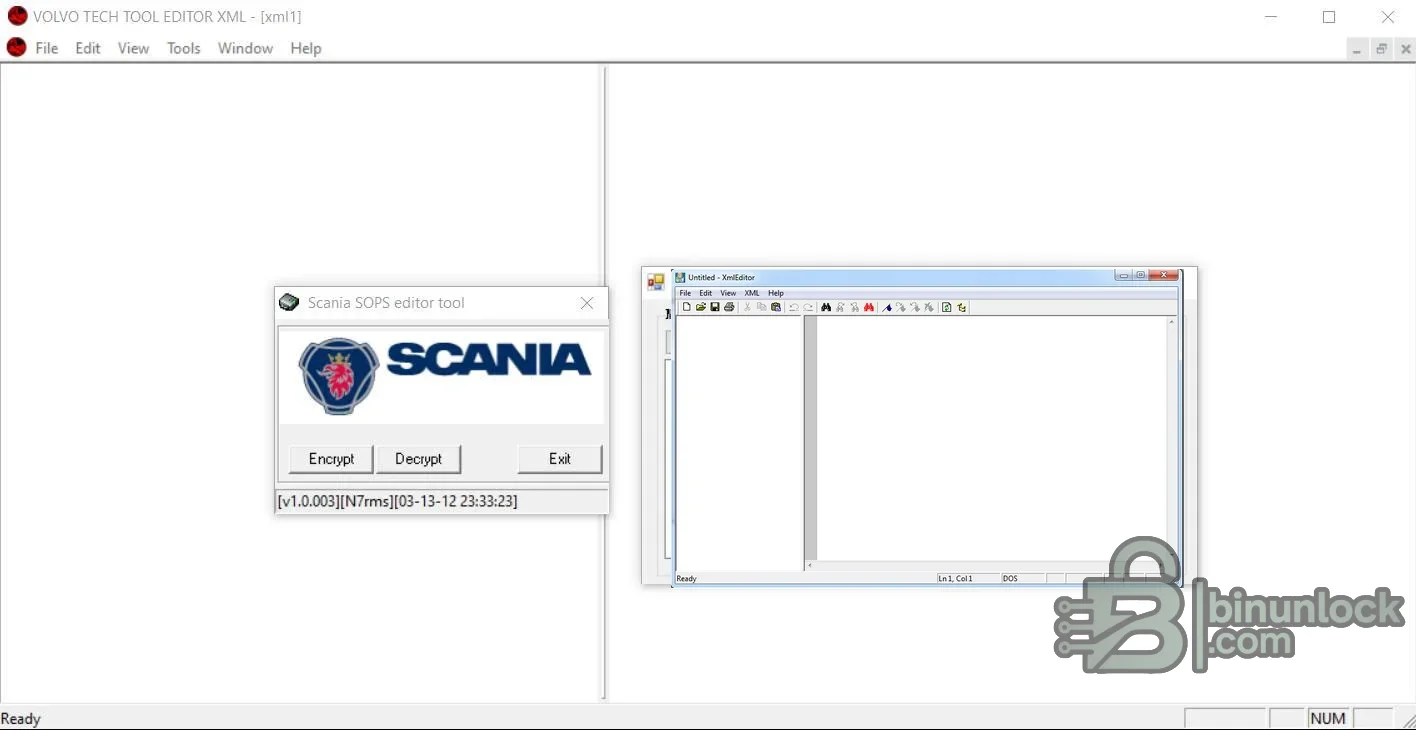 Scania SOPS Editor Suite — пакет для шифрования, расшифровки и редактирования конфигурации автомобиля 1.0.0.1 — скриншот 1