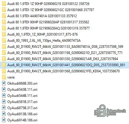 Коллекция оригинальных ECU-файлов Audi — Bosch, Siemens/Simos, PPD и Hella — вложение 2