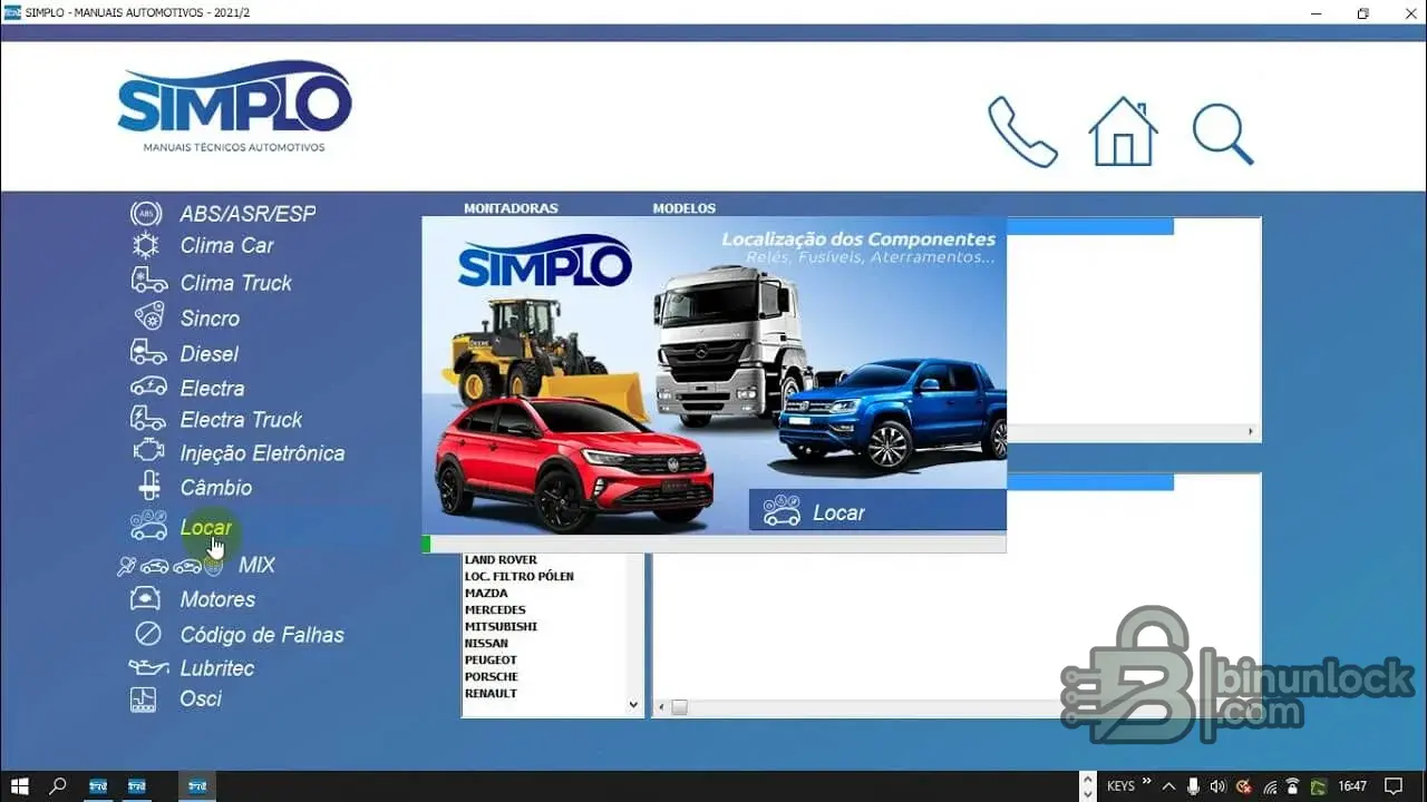 Simplo Automotive Manuals — расположение компонентов и коды неисправностей — скриншот 1