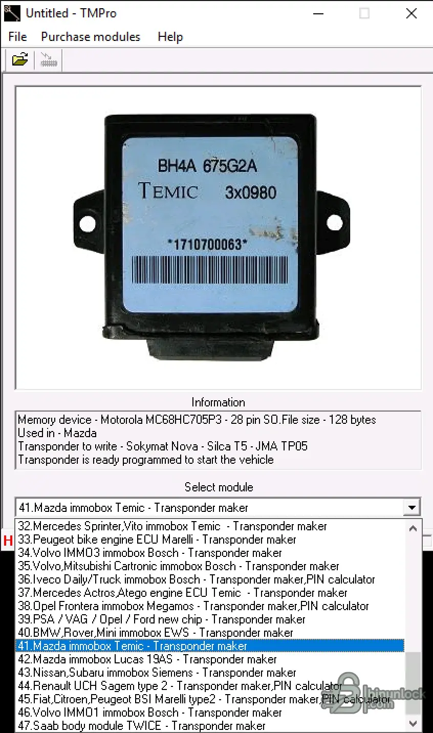 TMPro Transponder Maker Pro для работы с модулем иммобилайзера 1.0 — скриншот 1
